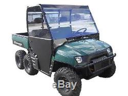 02-08 Polaris Ranger 800,700 Clear Folding Windshield. 1/4 THICK Polycarbonate