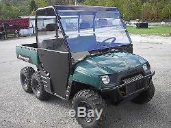 02-08 Polaris Ranger 800,700 Clear Folding Windshield. 1/4 THICK Polycarbonate