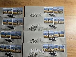 10 FDC Envelopes Russian Warship. Done
