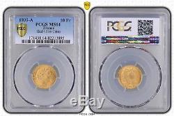 10 Francs Or Ceres 1899 A Pcgs Secure+ Ms64 Fdc