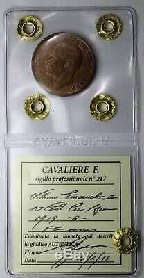 10 centesimi 1919 Ape FDC rosso Perizia F. Cavaliere