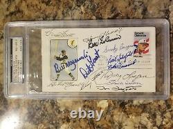 (12) Pittsburgh Pirates Greats Autographed PSA DNA First Day Cover PSA 8 NM-MT