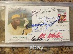 (12) Pittsburgh Pirates Greats HOF Autographed PSA DNA First Day Cover with LOA