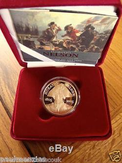 1758 2005 Qe2 Horatio Nelson Proof Gold Five Pound Commemorative Crown Fdc