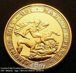 1818 George III Gold Sovereign FDC Modern Proof Copy Pobjoy LCGS 96 MS66-67