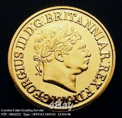 1819 George III Gold Sovereign FDC Modern Proof Copy Pobjoy Mint LCGS 96 MS69