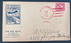 1925 New York USA Airmail cover To St Georges Bermuda By Airship Los Angeles