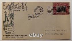 1929 Vincennes Indiana Fdc Printed On Card Facsimile First Day Covers
