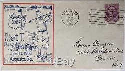 1933 Augusta National Golf Club Opening 1st Day Cover Bobby Jones