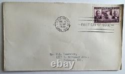 1939 Uss Charleston Canal Zone First Day Cover Fdc Sent To Chicago