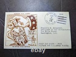 1942 USA Free Postage First Day Cover FDC San Diego CA to Washington DC FDR
