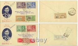 1946 India First Day Covers Victory issues, 1a tete-beche pair, 1931 issues