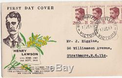 1949 Australia Henry Lawson issue stamp on HIGGINS manufacture FDC, scarce