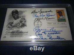 1950s Brooklyn Dodgers All Stars Autographed Baseball First Day Cover PSA (6)