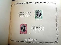 1953 Coronation 106 Stamps Queen Elizabeth II Complete Set From 63 Years Ago