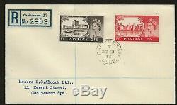 1955 2/6+ 5/- And 10/- + £1 High Value Castle Set On 2 Redg. Fdc's, Very Rare