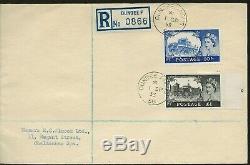 1955 2/6+ 5/- And 10/- + £1 High Value Castle Set On 2 Redg. Fdc's, Very Rare