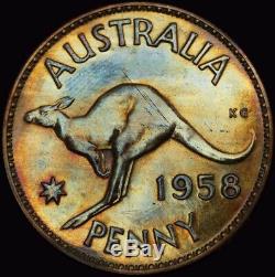 1958 Melbourne Proof Penny about FDC