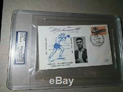 1960 Roma First Day Cover Muhammad Ali Signed Autographed Cut PSA/DNA COA liston