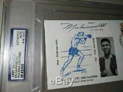 1960 Roma First Day Cover Muhammad Ali Signed Autographed Cut PSA/DNA COA liston