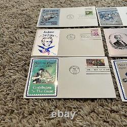 1960s-1970s LOT OF 10 DIFFERENT HEAVY METALLIC CACHET FDC COVERS #2