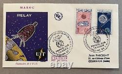 1965 Morocco Satellite In Space Relay Cachet First Day Cover Tanger Uit