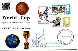 1966 WORLD CUP 3v GREAT BRITAIN OFFICIAL ILLUS. FDC SIGNED the late ALF RAMSEY