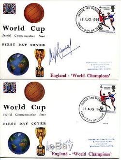 1966 WORLD CUP ENGLAND WINNERS OFFICIAL FDC x12 SIGNED RAMSEY MOORE +10 PLAYERS