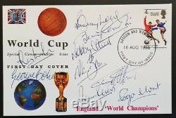 1966 World Cup FDC Hand Signed by 9 including Bobby Moore