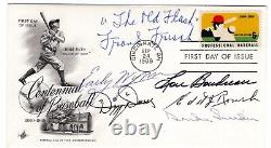 1969 Baseball FDC Autographed Frisch, Dizzy Dean, Wynn, Boudreau, Snider, Roush