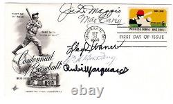 1969 Baseball FDC Autographed Joe DiMaggio, Carey, Waner, Terry & Marquard