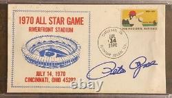 1970 PETE ROSE Signed All-Star Game Baseball First Day Cover Cachet FDC PSA/DNA