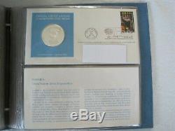 1971 1979 United Nations First Day Covers 46 Proof Silver Medals & Stamps