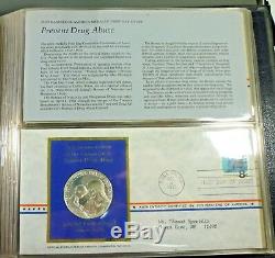 1971 Postmasters of America Medallic First Day Covers Set With 10 Silver Medals