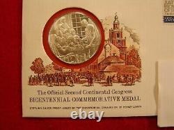 1975 Offical 2nd Continental Congress Bicentennial Sterling Silver Medal & PNC