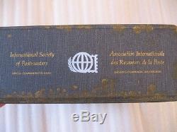 1976-1978 Int'l Society Of Postmasters Commemorative Album 36 Silver Medals +fdc