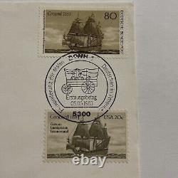 1983 Germany Us Dual Cancel First Day Cover 300th Anniversary German Migration