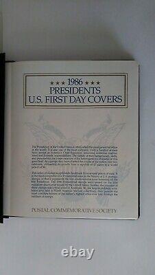 1986 Presidents U. S. First Day Covers 40 Postal Commemorative Society Albummint