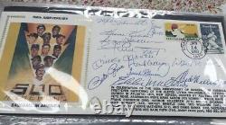 1989 Gateway Stamp FDC 500 HOME RUN Club AUTO Aaron Mantle Mays Williams HOF
