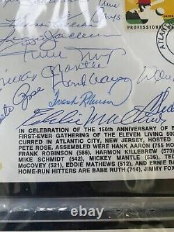1989 Gateway Stamp FDC 500 HOME RUN Club AUTO Aaron Mantle Mays Williams HOF