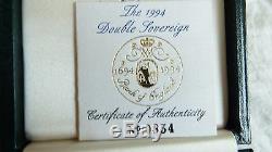 1994 Bank of England PROOF £2 DOUBLE Sovereign MULE no Two Pounds RARE Error FDC