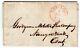 1st Day Rate 1845 Stampless New York NY Under 300 Miles 5c to Naugatuck CT