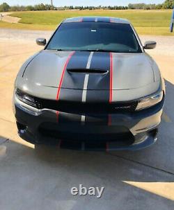 2 color 10 Twin Rally stripes Fit 2009 UP Dodge Charger FDC/3M Vinyl