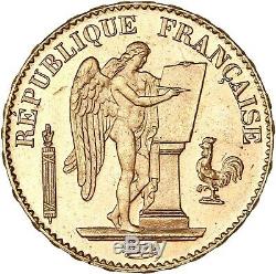 20 Francs or Génie 1890 Paris magnifique exemplaire FDC