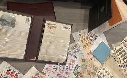 $200+ FV vintage/antique Stamps & first day covers antique post cards collection