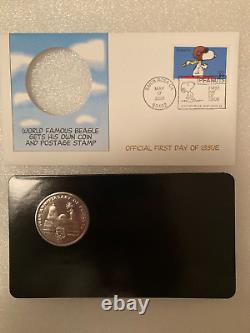 2001 SNOOPY PNC FIRST DAY COVER NIUE $1 WOODSTOCK SNOPPY COINS (2) 20 Stamp Page