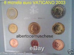 2003 8 monete fdc 3,88 EURO VATICANO BU Vatican KMS Vatikan Giovanni Paolo II