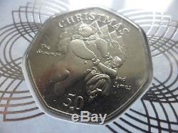 2003 IOM Isle of Man'Snowman & James' 50p 50 Pence Coin PNC FDC