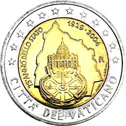 2004 Vaticano 2 Euro Commemorativo 75 Istituzione Stato Giovanni Paolo II FDC