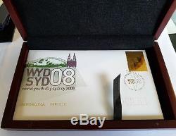 2008 World Youth Day Limited Edition Gold Plated Stamp First Day Cover In Box